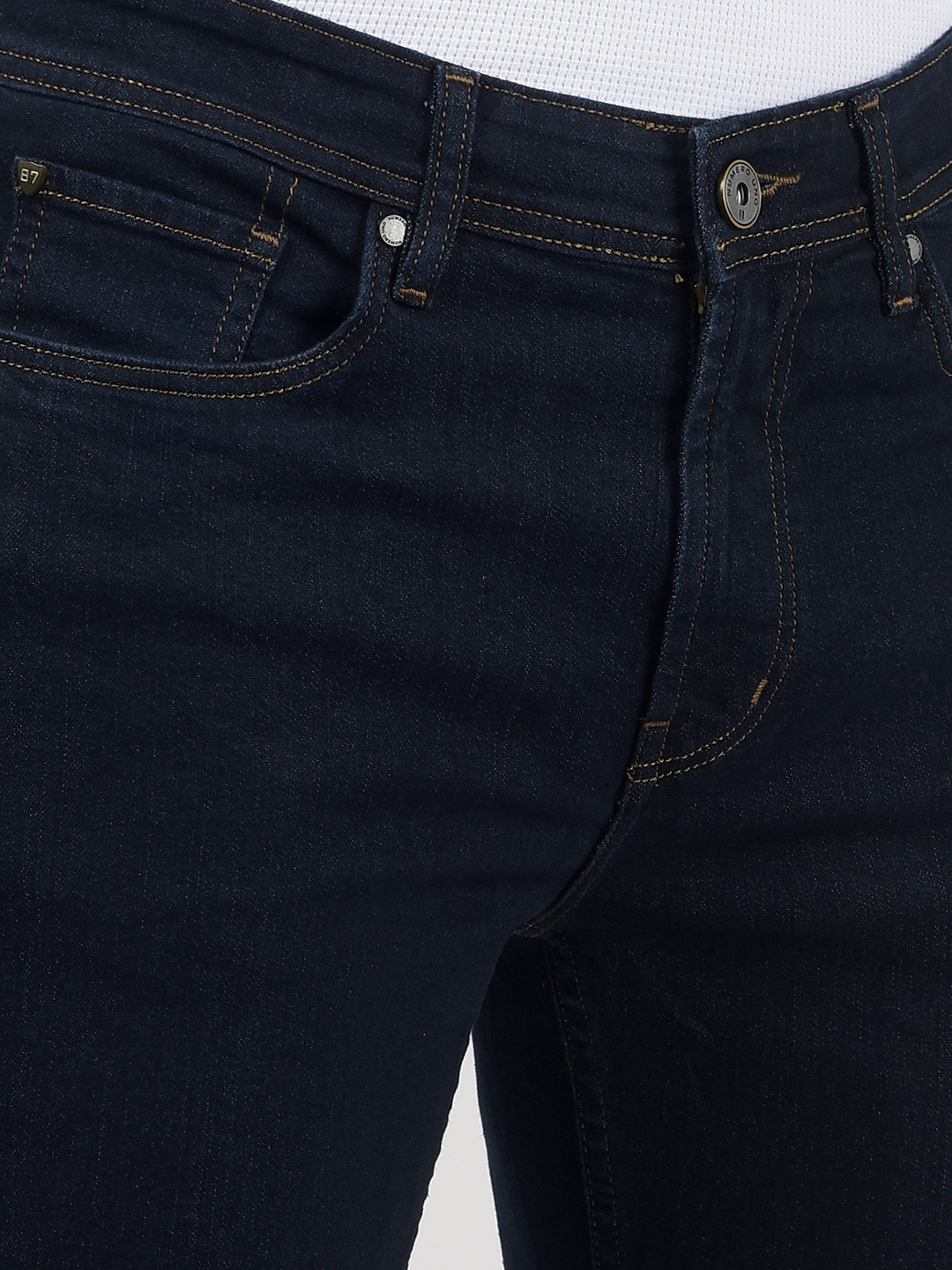 Numero Uno Men Solid Dark Blue Jeans